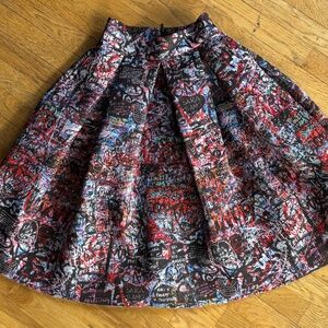Maje Digital Graffiti Print Skirt Size: S